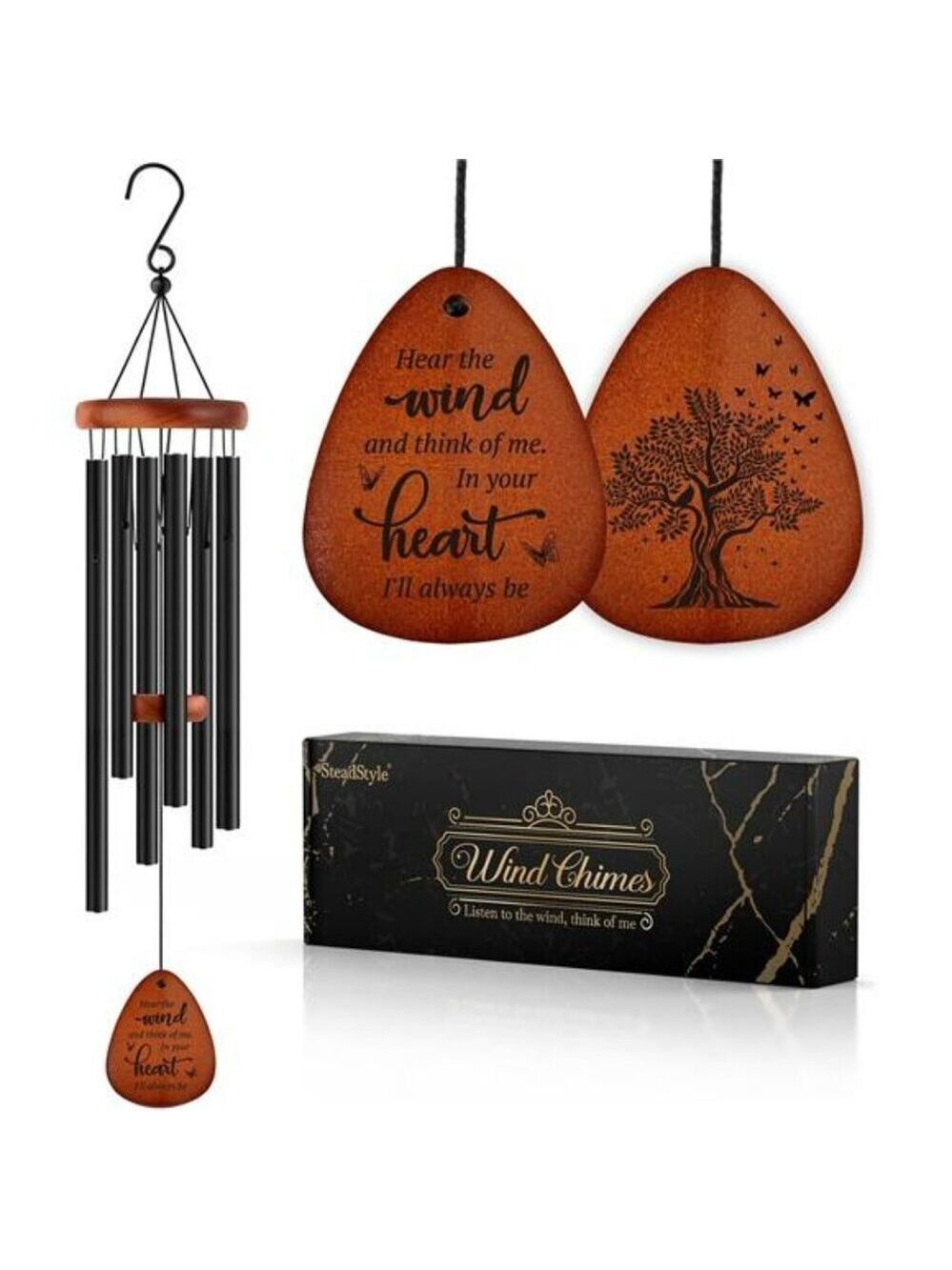 Sympathy memorial wind chimes 25 inch outdoor garden patio decor gift for loss
